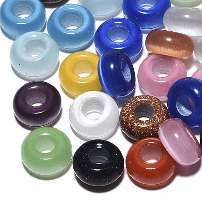 Gemstone & Cat Eye European Beads X-G-S359-074-1