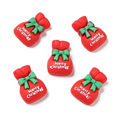 Opaque Christmas Resin Cabochons RESI-G039-07-1