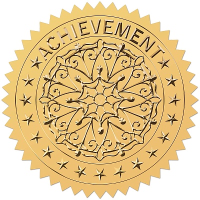 34 Sheets Self Adhesive Gold Foil Embossed Stickers DIY-WH0509-084-1