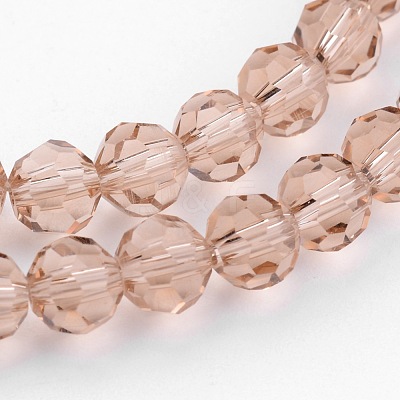 Transparent Glass Bead Strands GLAA-G013-6mm-90-1