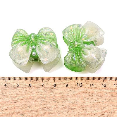 Luminous Opaque Resin & Rhinestone & Polymer Clay Beads RE-CBA1913-02B-1