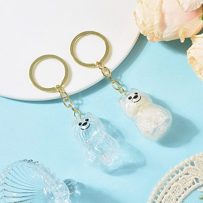 Iron Plastic Keychains KEYC-FZC0001-001D-G-1