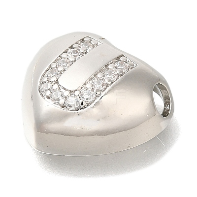 Rack Plating Brass Micro Pave Cubic Zirconia Pendants KK-I722-04P-U-1