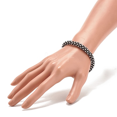 Glass Seed Crochet Beaded Bracelet BJEW-JB08083-1