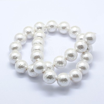 Shell Pearl Beads Strands BSHE-K053-02-14mm-1