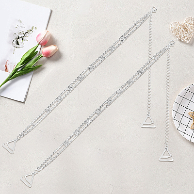 Alloy Rhinestone Non-slip Bra Straps AJEW-WH20054-199A-1