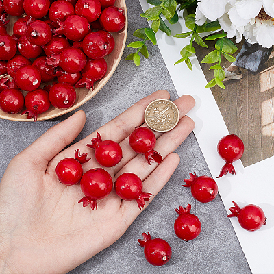 Mini Foam Imitation Pomegranate DJEW-WH0038-31-1