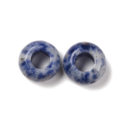 Natural Blue Spot Jasper European Beads G-G740-14x8mm-32-1