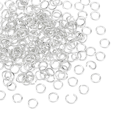 220Pcs 925 Sterling Silver Open Jump Rings STER-PH0001-49-1