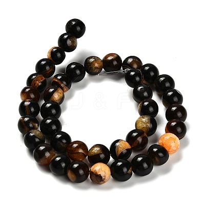 Dyed Natural Agate Beads Strands G-G203-10C-10mm-1
