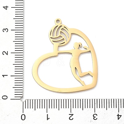 304 Stainless Steel Pendants STAS-K287-04G-1