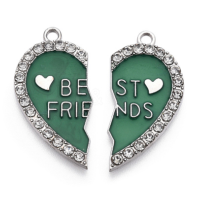 Alloy Enamel Split Pendant ENAM-S130-25I-1