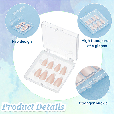 15Pcs Transparent Plastics Hand-wearing Armor Storage Case MRMJ-PH0001-78-1