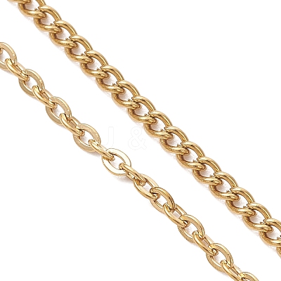 304 Stainless Steel Cable Chain and Twisted Chain Bracelet Making AJEW-JB01477-1