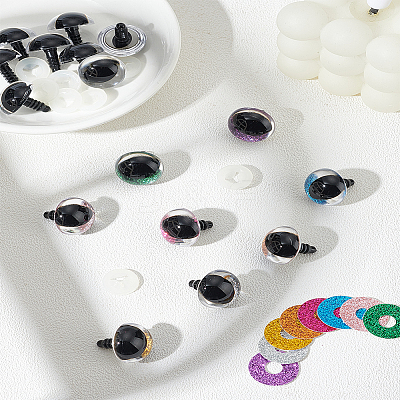 Half Round Resin Doll Craft Eye FIND-LP0003-90-1