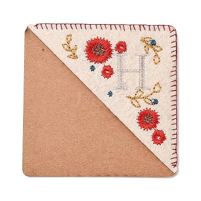 4Pcs Letter Personalized Hand Embroidered Corner Bookmarks JX587H-1