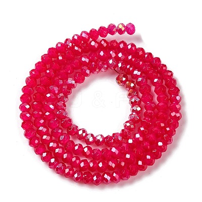 Baking Electroplate Glass Beads Strands DGLA-A039-J4mm-B21-1