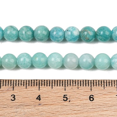 Natural Amazonite Beads Strands G-F461-12-6mm-01-1