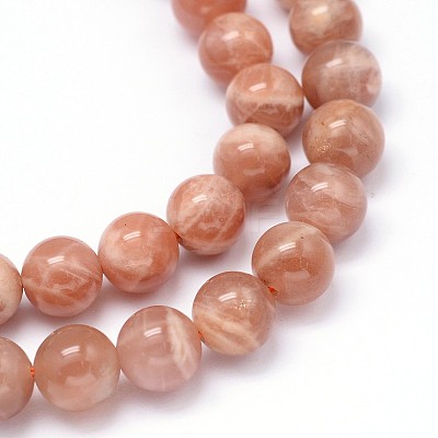 Round Natural Grade B Sunstone Beads Strands LS-G-F222-33-6mm-1