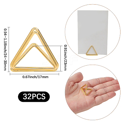 32Pcs Mini Iron Place Card Holders ODIS-SP0001-07-1