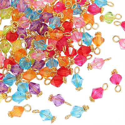 100Pcs Acrylic Pendants TACR-BM0001-07-1