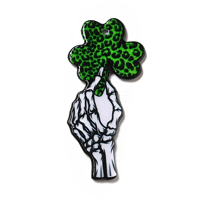Halloween Printed Acrylic Pendants MACR-G059-07A-1