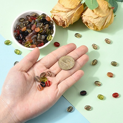 50Pcs Transparent Frosted Acrylic Beads FACR-YW0001-09A-1