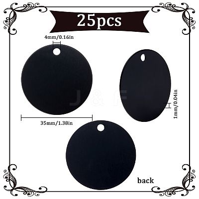 25Pcs Aluminum Pendants FIND-SP0002-55B-B-1