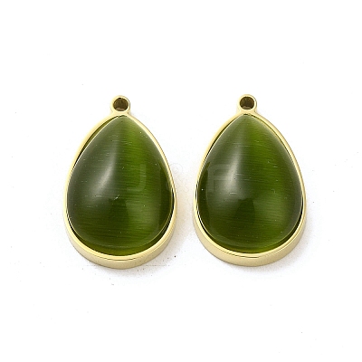 304 Stainless Steel Pendants STAS-L022-045G-08-1