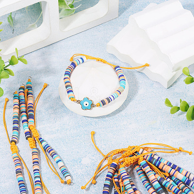 Handmade Polymer Clay Bead Bracelets Making AJEW-TAC00107-1