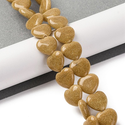 Synthetic Yellow Goldstone Beads Strands G-I372-A11-02-1