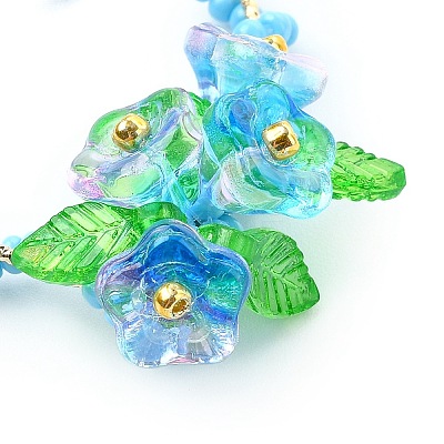 Glass Seed Beaded Heart Pendants PALLOY-MZ00463-01-1
