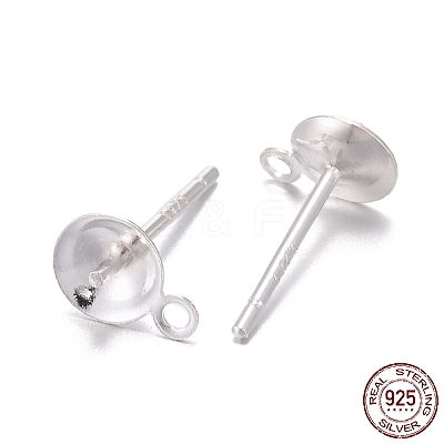 925 Sterling Silver Stud Earring Findings STER-T002-193S-1