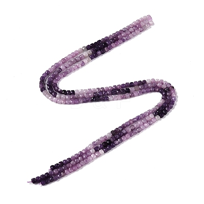 Gradient Color Natural Lepidolite Beads Strands G-N342-138B-1