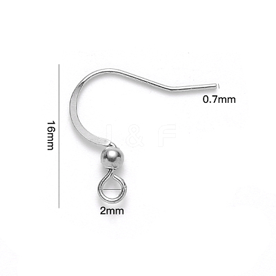 Tarnish Resistant 304 Stainless Steel French Earring Hooks STAS-S111-004-1