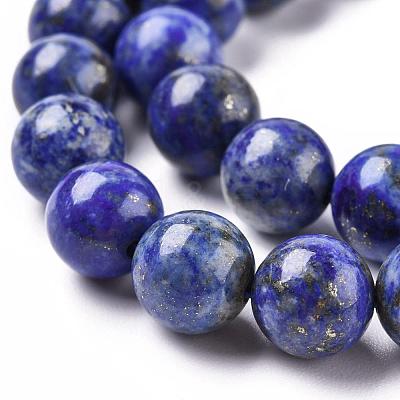 Natural Lapis Lazuli Round Bead Strands X-G-E262-01-10mm-1