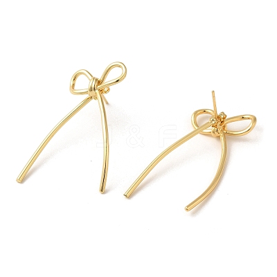 Brass Stud Earrings for Women EJEW-M251-06G-1