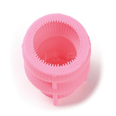 Ribbed Pillar Geometry Scented Candle Silicone Molds LS-DIY-G106-01A-1