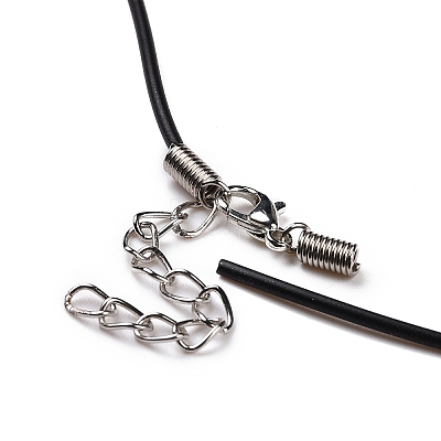 Black Rubber Necklace Cord Making RCOR-D002-C-1