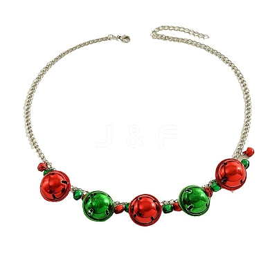 Christmas Bell Alloy Pendant Necklaces & Dangle Earrings & Charm Bracelets Sets WGF39B9-04-1