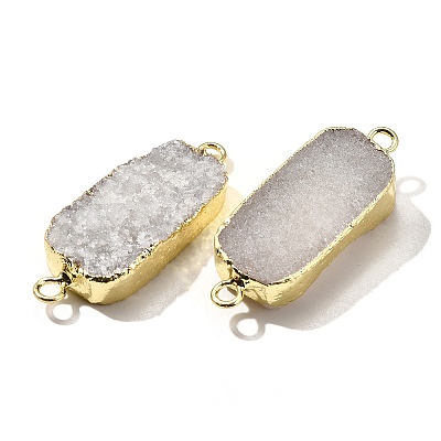 Natural Dyed Quartz Crystal Links Connector Charms G-K189-02LG-02-1