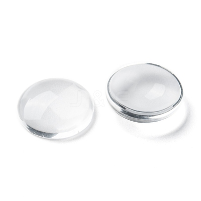 Transparent Glass Cabochons GGLA-R026-18mm-1