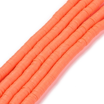 Handmade Polymer Clay Beads Strands CLAY-R089-6mm-Q072-1