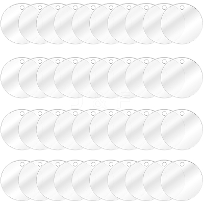100Pcs Transparent Acrylic Pendants OACR-SC0002-99A-1