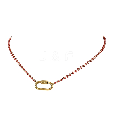Handmade Enamel Beaded Necklaces NJEW-JN06628-1