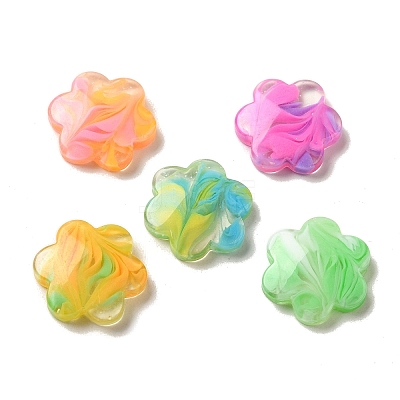Gradient Color Transparent Resin Decoden Cabochons X-RESI-D008-06C-1