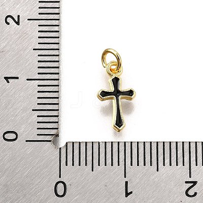 Brass Enamel Charms KK-C106-04G-1