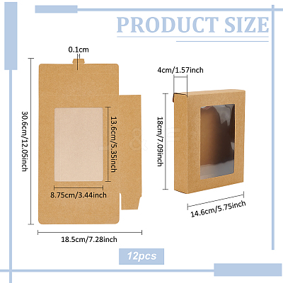 Cuboid Kraft Paper Storage Gift Boxes CON-WH0095-99A-01-1