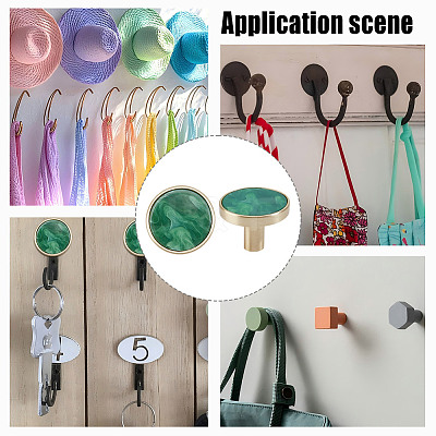 4 Bags Round Zinc Alloy Acrylic Drawer Pull Handles FIND-DR0001-85A-1