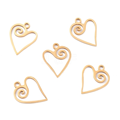 Ion Plating(IP) 201 Stainless Steel Pendants STAS-K003-08G-1